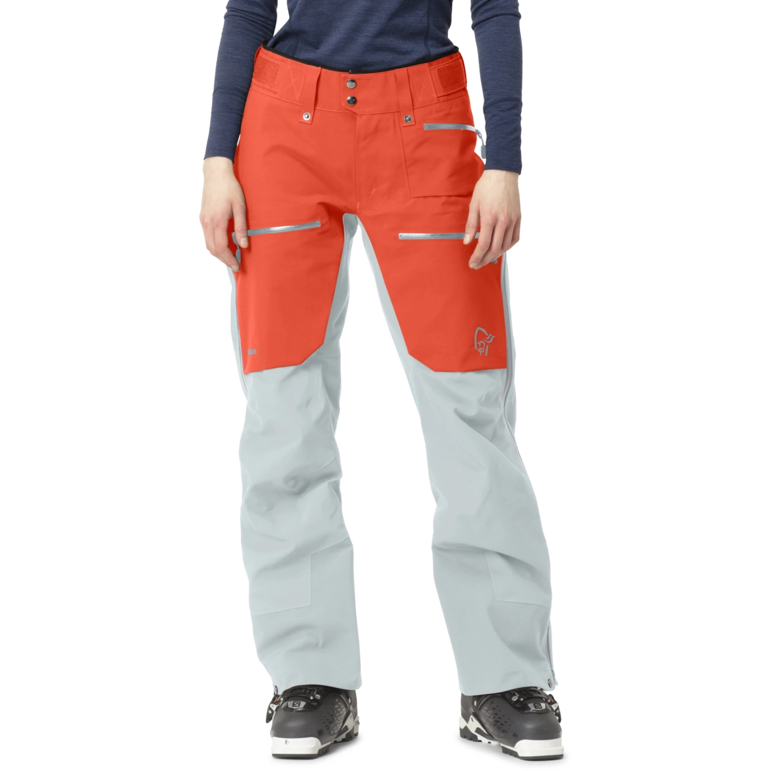 Norrona Pantalones Mujer - Lofoten Gore-Tex Pro - Orange Alert/Blue Fog 1 Norrona Pantalones Mujer - Lofoten Gore-Tex Pro - Orange Alert/Blue Fog