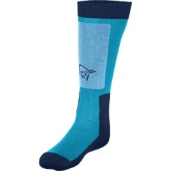 Norrona Calcetines Largos - Lofoten Mid Weight Merino - Hawaiian Surf/Indigo Night