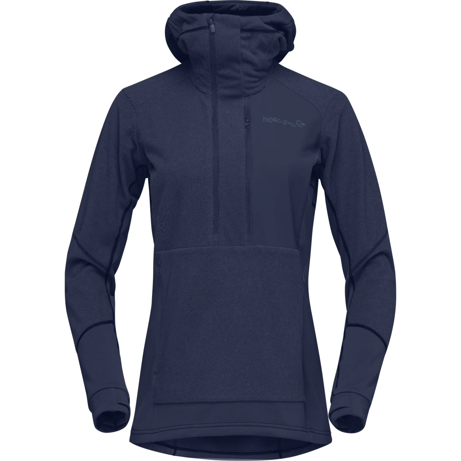 Norrona Lofoten Thermal Pro Hood Jersey Mujer - Indigo Night 2 Norrona Lofoten Thermal Pro Hood Jersey Mujer - Indigo Night - Imagen 2