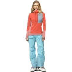 Norrona Lofoten Thermal Pro Hood Jersey Mujer - Orange Alert/Peach Amber -Norrona norrona lofoten thermal pro hood pullover women orange alert peach amber 2 1256028