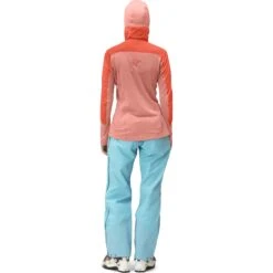 Norrona Lofoten Thermal Pro Hood Jersey Mujer - Orange Alert/Peach Amber -Norrona norrona lofoten thermal pro hood pullover women orange alert peach amber 3 1256029
