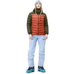Norrona Plumífero Chaqueta Mujer - Lyngen Down850 Hood - Olive Night/Orange Alert -Norrona norrona lyngen down850 hood jacket women olive night orange alert 3 1256350