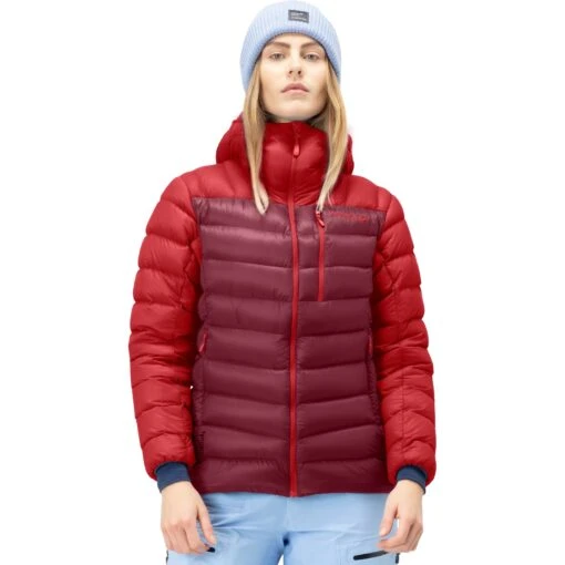 Norrona Plumífero Chaqueta Mujer - Lyngen Down850 Hood - True Red/Rhubarb -Norrona norrona lyngen down850 hood jacket women true red rhubarb 1 1561919