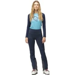 Norrona Pantalones Esquí Mujer - Lyngen Equaliser Stretch Tights - Indigo Night -Norrona norrona lyngen equaliser stretch ski tights women indigo night 3 1256375