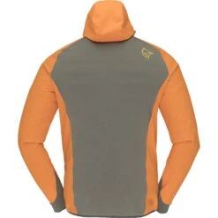 Norrona Chaqueta Hombre - Lyngen Hiloflex100 - Orange Popsicle/Castor Grey -Norrona norrona lyngen hiloflex100 jacket men orange popsicle castor grey 2 1026777
