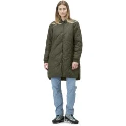 Norrona Abrigo Mujer - Oslo Thermo100 - Olive Night -Norrona norrona oslo thermo100 coat women olive night 3 1027321