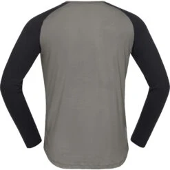 Norrona Camiseta Interior Manga Larga Hombre - PureUll - Castor Grey/Caviar Melange -Norrona norrona pureull long sleeve baselayer men castor grey caviar melange 2 1257544