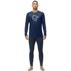 Norrona Camiseta Interior Manga Larga Hombre - PureUll - Indigo Night -Norrona norrona pureull long sleeve baselayer men indigo night 3 1257558