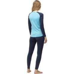 Norrona Camiseta Interior Manga Larga Mujer - PureUll - Aquarius/Indigo Night -Norrona norrona pureull long sleeve baselayer women aquarius indigo night 4 1257613