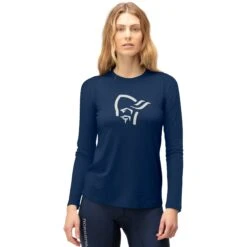 Norrona Camiseta Interior Manga Larga Mujer - PureUll - Indigo Night