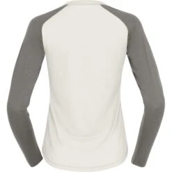 Norrona Camiseta Interior Manga Larga Mujer - PureUll - Snowdrop/Castor Grey -Norrona norrona pureull long sleeve baselayer women snowdrop castor grey 2 1257630