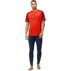 Norrona Camiseta Interior Hombre - PureUll - Arednalin/Rhubarb -Norrona norrona pureull t shirt men arednalin rhubarb 4 1518542