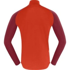 Norrona Camiseta Interior Manga Larga Hombre - PureUll Zip Neck - Arednalin/Rhubarb -Norrona norrona pureull zip neck baselayer men arednalin rhubarb 3 1518595