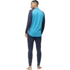 Norrona Camiseta Interior Manga Larga Hombre - PureUll Zip Neck - Hawaiian Surf/Indigo Night -Norrona norrona pureull zip neck baselayer men hawaiian surf indigo night 4 1257928