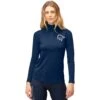 Norrona Camiseta Interior Manga Larga Mujer - PureUll Zip Neck - Indigo Night