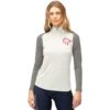 Norrona Camiseta Interior Manga Larga Mujer - PureUll Zip Neck - Snowdrop/Castor Grey