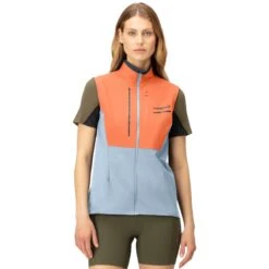 Norrona Chaleco Mujer - Senja Aero90 - Flamingo/Blue Fog