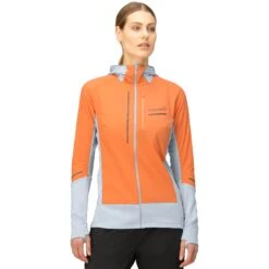 Norrona Chaqueta Mujer - Senja Alpha90 Zip Hood - Flamingo