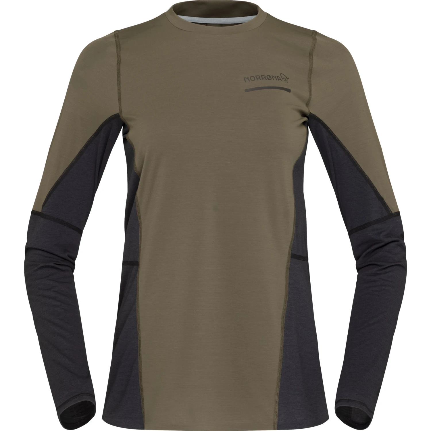Norrona Camiseta De Manga Larga Mujer - Senja Equaliser Lightweight - Olive Night 2 Norrona Camiseta De Manga Larga Mujer - Senja Equaliser Lightweight - Olive Night - Imagen 2