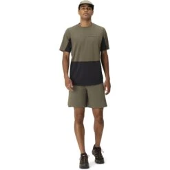 Norrona Camiseta Hombre - Senja Equaliser Lightweight - Olive Night -Norrona norrona senja equaliser lightweight t shirt men olive night model 1 1399869
