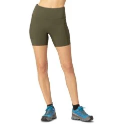 Norrona Malla Mujer - Senja Equaliser Stretch 6 Inch - Olive Night/Caviar