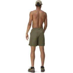 Norrona Pantalones Cortos Hombre - Senja Flex1 9 Inch - Olive Night -Norrona norrona senja flex1 9 inch shorts men olive night model 2 1399954