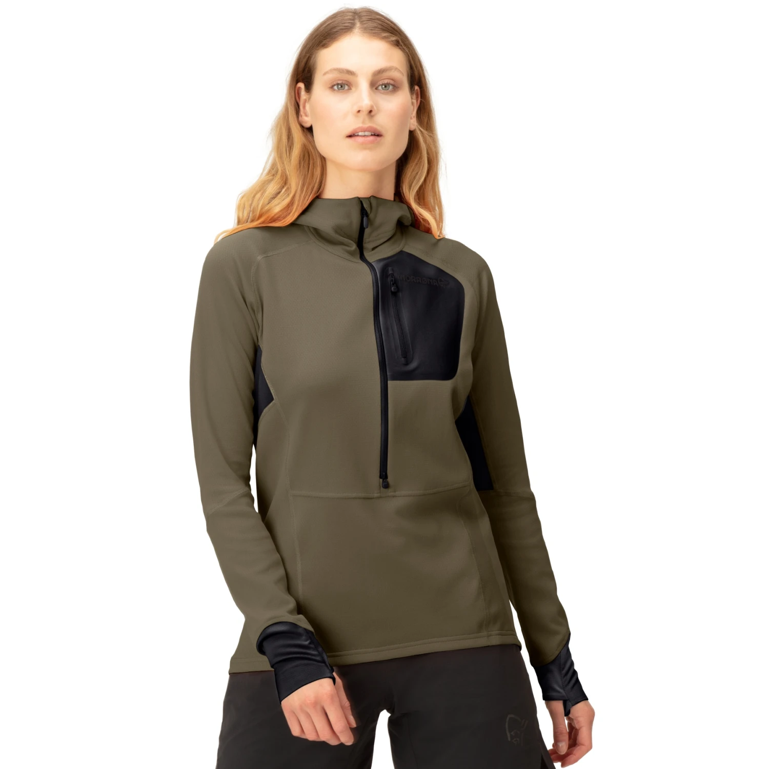 Norrona Jersey Polar Mujer - Senja Warm1 Hood - Olive Night 1 Norrona Jersey Polar Mujer - Senja Warm1 Hood - Olive Night