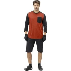 Norrona Camiseta 3/4 Manga Hombre - Skibotn Wool - Rooibos Tea -Norrona norrona skibotn wool 3 4 t shirt men rooibos tea model 1 1400011