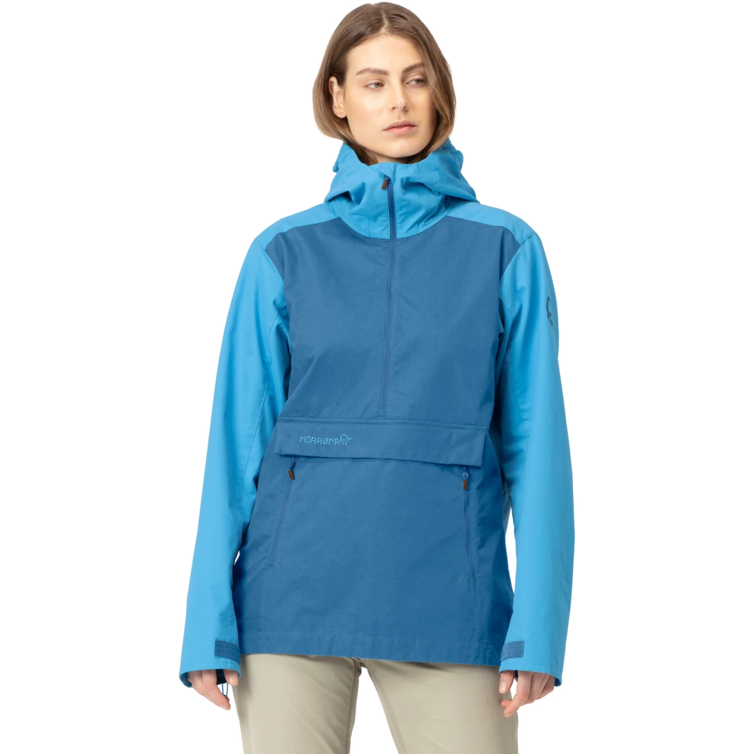 Norrona Chaqueta Mujer - Svalbard Cotton Anorak - Heritage Blue/Coronent Blue