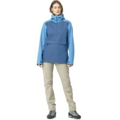 Norrona Chaqueta Mujer - Svalbard Cotton Anorak - Heritage Blue/Coronent Blue -Norrona norrona svalbard cotton anorak women heritage blue coronent blue 2 1562003