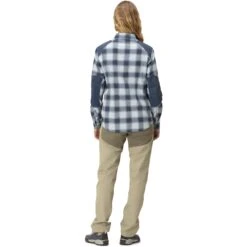 Norrona Camisa De Franela Mujer - Svalbard - Blue Fog/Indigo Night -Norrona norrona svalbard damen flanellhemd blue fog indigo night model 2 1400028