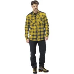 Norrona Camisa De Franela Hombre - Svalbard - Golden Palm -Norrona norrona svalbard flannel shirt men golden palm 2 1464340
