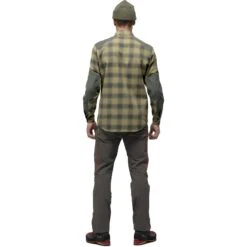 Norrona Camisa De Franela Hombre - Svalbard - Olive Drab/Slate Grey -Norrona norrona svalbard flannel shirt men olive drab slate grey 3 1464357