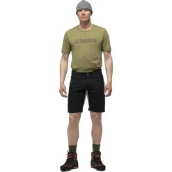 Norrona Pantalones Cortos Hombre - Svalbard Mid Cotton - Caviar/Slate Grey -Norrona norrona svalbard mid cotton shorts men caviar slate grey 2 1562011
