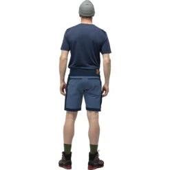 Norrona Pantalones Cortos Hombre - Svalbard Mid Cotton - Indigo Night -Norrona norrona svalbard mid cotton shorts men indigo night 3 1562015