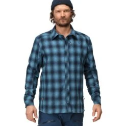 Norrona Camisa De Manga Larga Hombre - Tamok Wool - Indigo Night