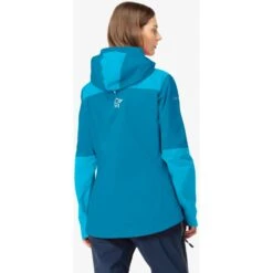 Norrona Chaqueta Mujer - Trollveggen Gore-Tex Pro Light - Hawaiian Surf/Aquarius -Norrona norrona trollveggen gore tex pro light jacket women hawaiian surf aquarius model 2 1151531