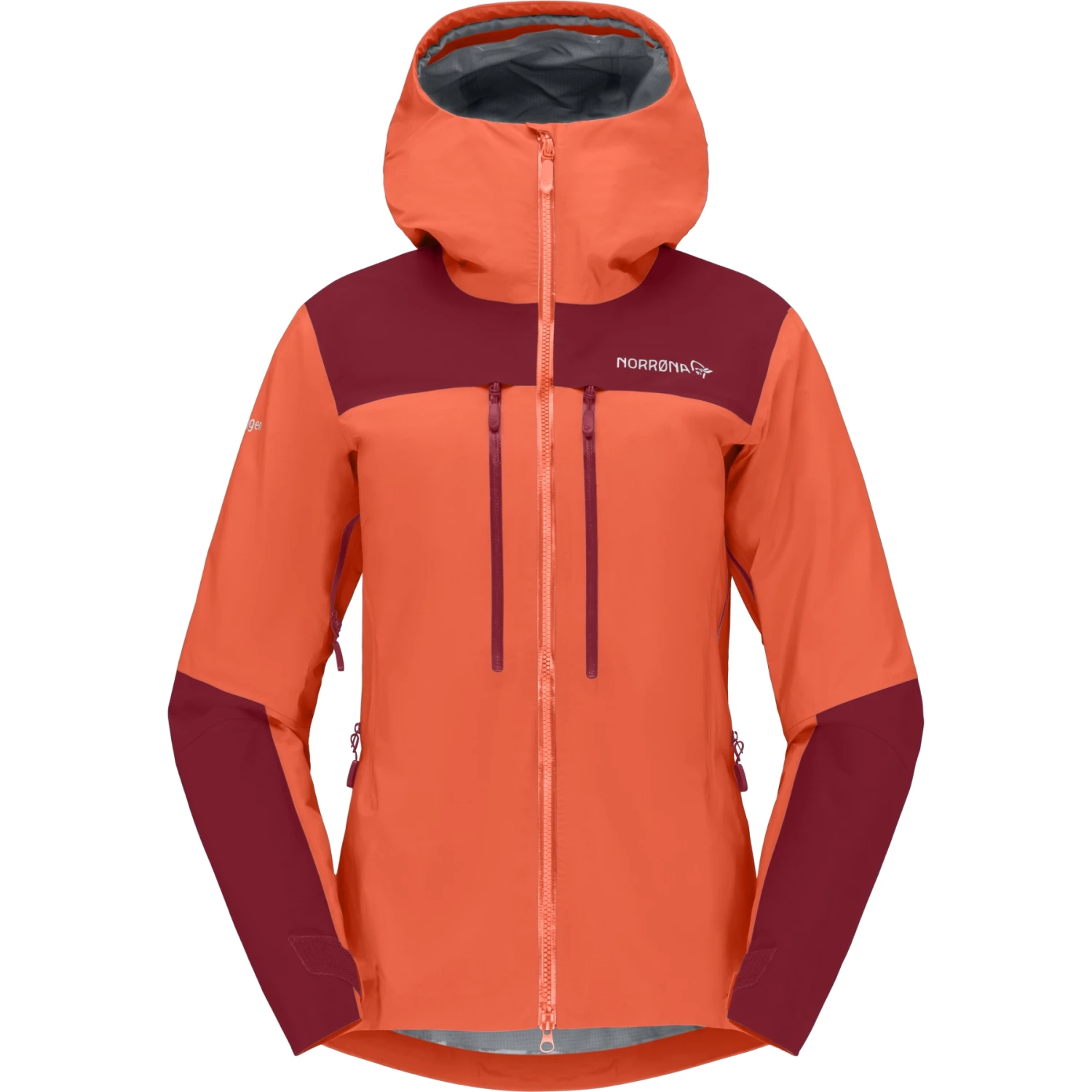 Norrona Chaqueta Mujer - Trollveggen Gore-Tex Pro Light - Orange Alert 2 Norrona Chaqueta Mujer - Trollveggen Gore-Tex Pro Light - Orange Alert - Imagen 2