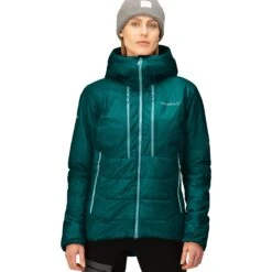 Norrona Chaqueta Mujer - Trollveggen Primaloft100 Zip Hood - Everglade