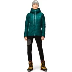 Norrona Chaqueta Mujer - Trollveggen Primaloft100 Zip Hood - Everglade -Norrona norrona trollveggen primaloft100 zip hood jacket women everglade 4 1518996