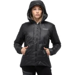Norrona Chaqueta Mujer - Trollveggen Primaloft100 Zip Hood - Caviar