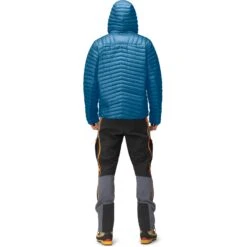 Norrona Plumífero Chaqueta Hombre - Trollveggen Superlight Down850 Hood - Mykonos Blue -Norrona norrona trollveggen superlight down850 hood jacket men mykonos blue 5 1519041