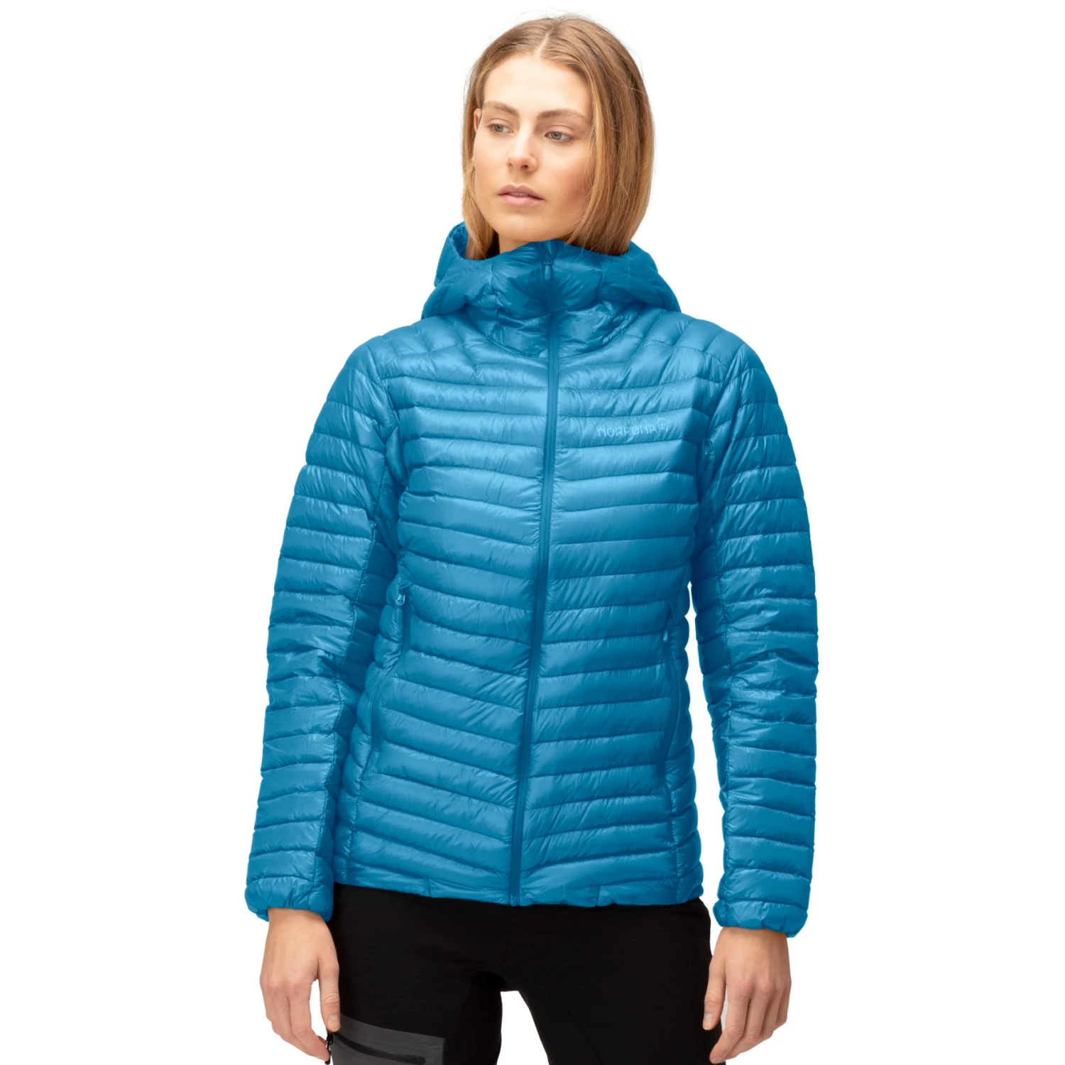 Norrona Plumífero Chaqueta Mujer - Trollveggen Superlight Down850 Hood - Hawaiian Surf 1 Norrona Plumífero Chaqueta Mujer - Trollveggen Superlight Down850 Hood - Hawaiian Surf