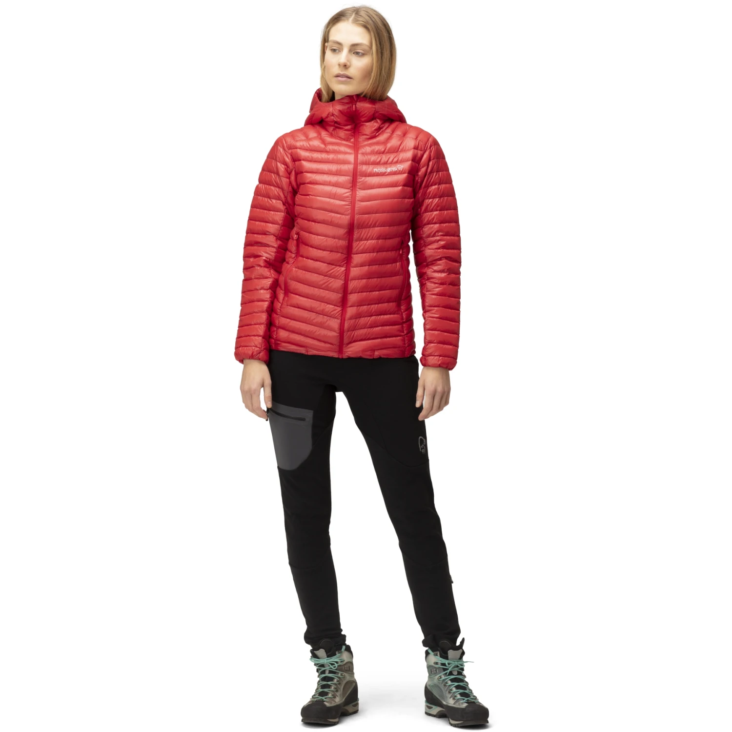 Norrona Plumífero Chaqueta Mujer - Trollveggen Superlight Down850 Hood - True Red 4 Norrona Plumífero Chaqueta Mujer - Trollveggen Superlight Down850 Hood - True Red - Imagen 4