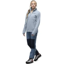 Norrona Unisex Suéter - Warm2 Halfzip - Blue Fog -Norrona norrona warm2 halfzip unisex pullover blue fog 3 1259058