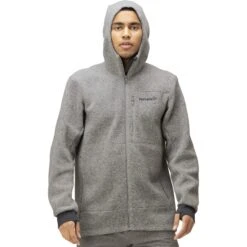 Norrona Chaqueta Hombre - Warmwool3 Hood - Drizzle