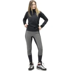 Norrona Wind Mallas Mujer - Caviar/Dark Grey Melange -Norrona norrona wind tights women caviar dark grey melange 3 1032439